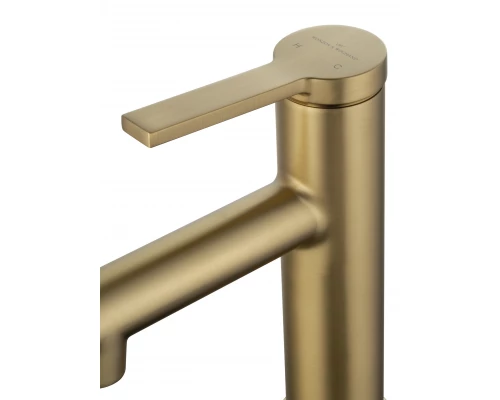 Смеситель для раковины с функцией полоскания WONZON & WOGHAND, Брашированное золото (WW-H1017-BG)