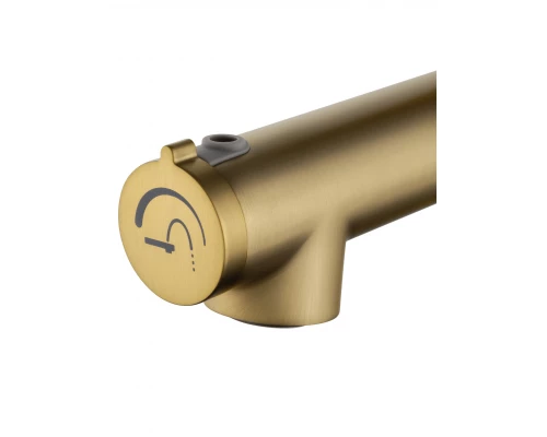 Смеситель для раковины с функцией полоскания WONZON & WOGHAND, Брашированное золото (WW-H1017-BG)