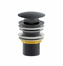 Донный клапан для раковины 1 1/4 WONZON & WOGHAND, Темный графит (WW-88SS02-BGM)