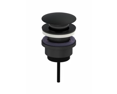 Донный клапан для раковины 1 1/4 WONZON & WOGHAND, Черный матовый (WW-88SS07-MB)