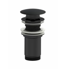 Донный клапан для раковины 1 1/4 WONZON & WOGHAND, Черный матовый (WW-88SS09-MB)