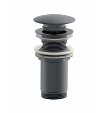 Донный клапан для раковины с переливом 1 1/4 WONZON & WOGHAND, Темный графит (WW-88SS09-BGM)