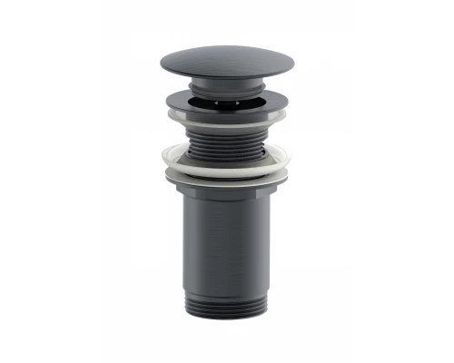 Донный клапан для раковины с переливом 1 1/4 WONZON & WOGHAND, Темный графит (WW-88SS09-BGM)