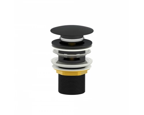 Донный клапан для раковины с переливом 1 1/4 WONZON & WOGHAND, Черный матовый (WW-88SS01-MB)