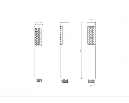 Лейка для душа WONZON & WOGHAND, Брашированное золото (WW-88SC04-BG)