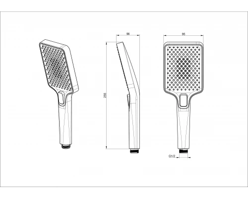 Лейка для душа WONZON & WOGHAND, Брашированное золото (WW-88SC08-BG)