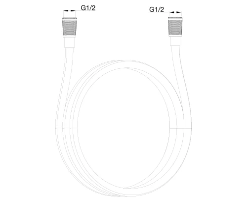 Шланг для душа в силиконовой оплётке 1000 мм WONZON & WOGHAND, Черный матовый (WW-RG01-1000-MB)