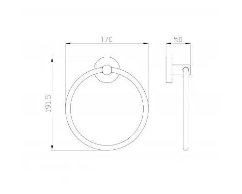 Кольцо для полотенец WONZON & WOGHAND EASY, Хром (WW-8113)