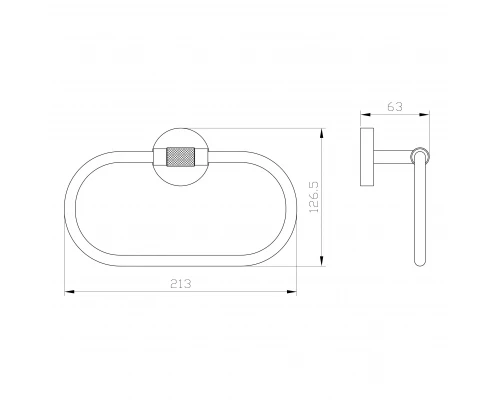 Кольцо для полотенец WONZON & WOGHAND MAJESTIC, Черный/Золото (WW-9213)