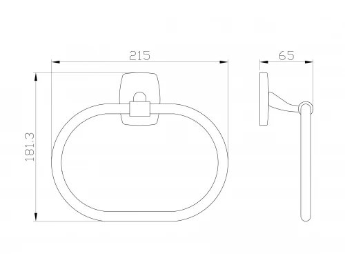 Кольцо для полотенец WONZON & WOGHAND PORTO, Хром (WW-1003)