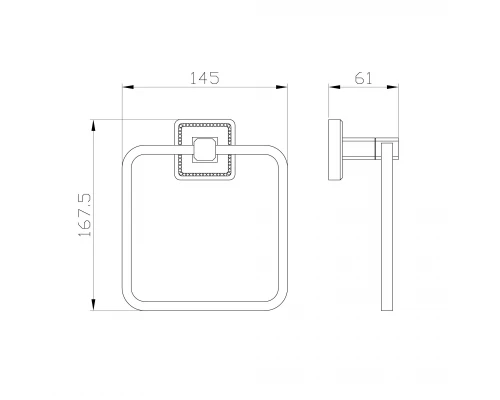 Кольцо для полотенец WONZON & WOGHAND ROMA, Бронза (WW-7213)