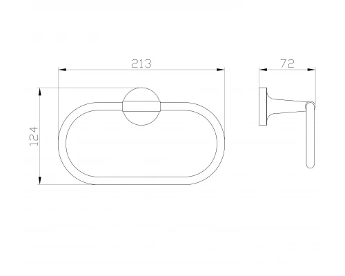 Кольцо для полотенец WONZON & WOGHAND SIMPLE, Хром (WW-6513)