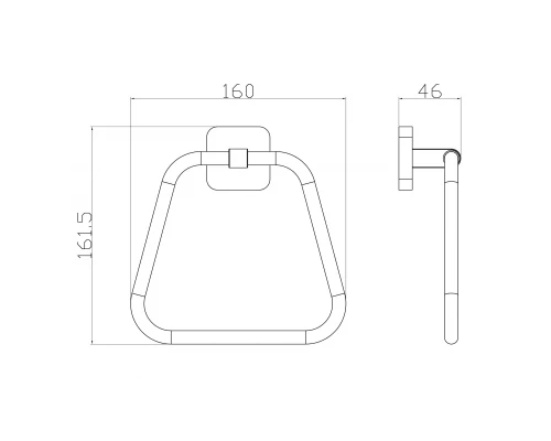 Кольцо для полотенец WONZON & WOGHAND STILL, Хром (WW-6613)