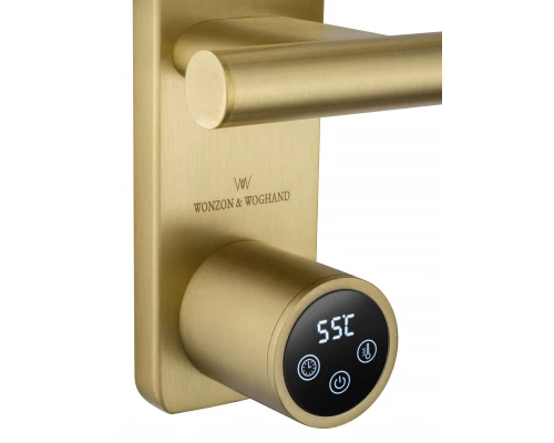 Полотенцесушитель электрический WONZON & WOGHAND NÜRNBERG, Брашированное золото (WW-AL349-BG)