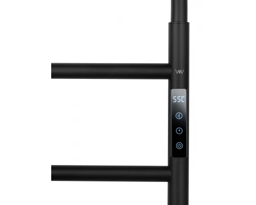 Полотенцесушитель электрический WONZON & WOGHAND WISMAR, Черный матовый (WW-AL201-MB)