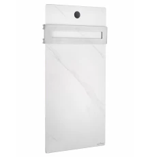 Полотенцесушитель электрический с каменной плитой Белый мрамор WONZON & WOGHAND STUTTGART, Брашированный никель (WW-A501-BR)