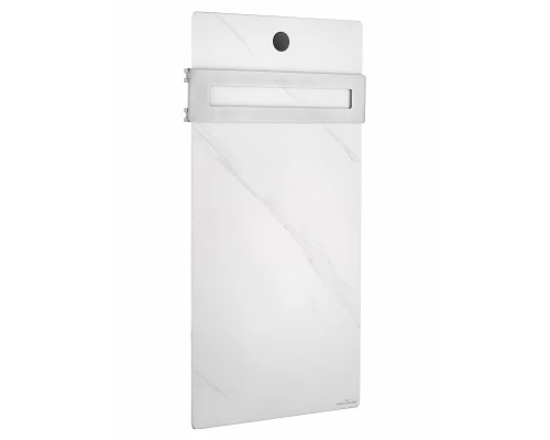 Полотенцесушитель электрический с каменной плитой Белый мрамор WONZON & WOGHAND STUTTGART, Брашированный никель (WW-A501-BR)