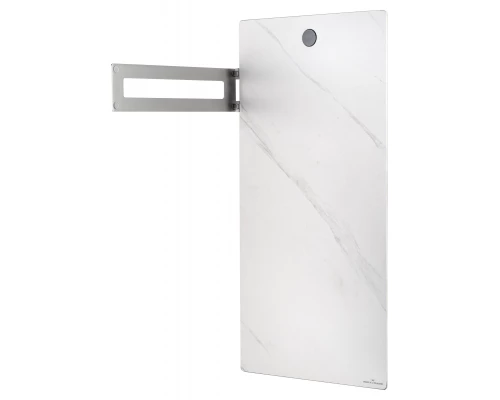 Полотенцесушитель электрический с каменной плитой Белый мрамор WONZON & WOGHAND STUTTGART, Брашированный никель (WW-A501-BR)