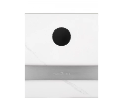 Полотенцесушитель электрический с каменной плитой Белый мрамор WONZON & WOGHAND STUTTGART, Брашированный никель (WW-A501-BR)