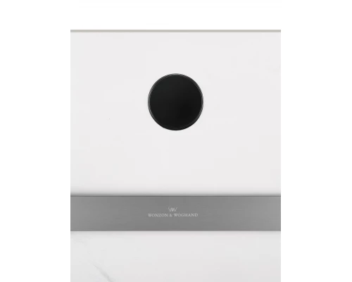 Полотенцесушитель электрический с каменной плитой Белый мрамор WONZON & WOGHAND STUTTGART, Брашированный никель (WW-A503-BR)