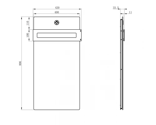 Полотенцесушитель электрический с каменной плитой Белый мрамор WONZON & WOGHAND STUTTGART, Темный графит (WW-A501-GM)