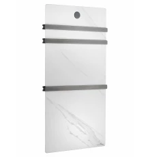 Полотенцесушитель электрический с каменной плитой Белый мрамор WONZON & WOGHAND STUTTGART, Темный графит (WW-A503-GM)