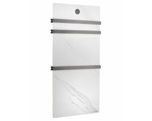 Полотенцесушитель электрический с каменной плитой Белый мрамор WONZON & WOGHAND STUTTGART, Темный графит (WW-A503-GM)