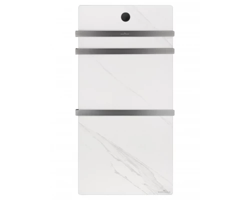 Полотенцесушитель электрический с каменной плитой Белый мрамор WONZON & WOGHAND STUTTGART, Темный графит (WW-A503-GM)