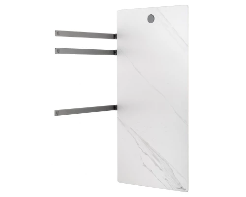 Полотенцесушитель электрический с каменной плитой Белый мрамор WONZON & WOGHAND STUTTGART, Темный графит (WW-A503-GM)