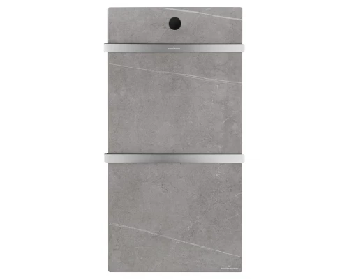 Полотенцесушитель электрический с каменной плитой Серый мрамор WONZON & WOGHAND STUTTGART, Брашированный никель (WW-A502-BR)