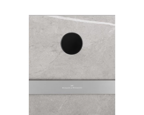 Полотенцесушитель электрический с каменной плитой Серый мрамор WONZON & WOGHAND STUTTGART, Брашированный никель (WW-A502-BR)