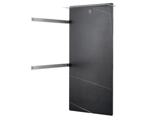 Полотенцесушитель электрический с каменной плитой Черный мрамор WONZON & WOGHAND STUTTGART, Брашированный никель (WW-A504-BR)