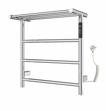 Полотенцесушитель электрический с полкой WONZON & WOGHAND BONN, Хром (WW-AL402-CR)