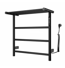 Полотенцесушитель электрический с полкой WONZON & WOGHAND BONN, Черный матовый (WW-AL402-MB)
