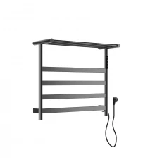 Полотенцесушитель электрический с полкой WONZON & WOGHAND ESSEN, Темный графит (WW-A402-GM)