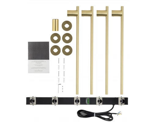 Полотенцесушитель электрический встраиваемый WONZON & WOGHAND DORTMUND, Брашированное золото (WW-A364-BG)