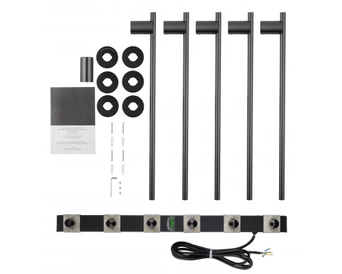 Полотенцесушитель электрический встраиваемый WONZON & WOGHAND DORTMUND, Темный графит (WW-A365-GM)