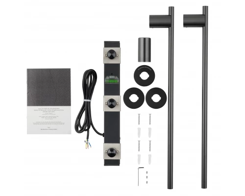 Полотенцесушитель электрический встраиваемый WONZON & WOGHAND DORTMUND, Черный матовый (WW-A362-MB)