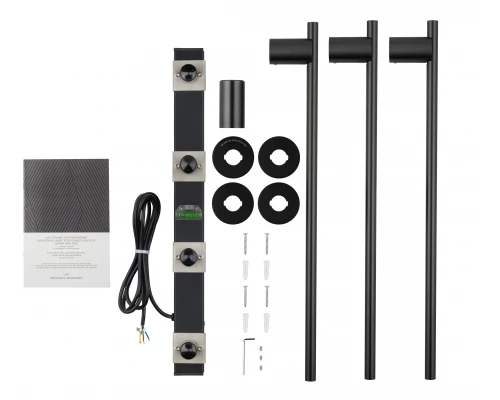 Полотенцесушитель электрический встраиваемый WONZON & WOGHAND DORTMUND, Черный матовый (WW-A363-MB)