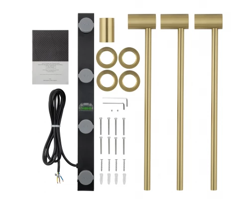 Полотенцесушитель электрический встраиваемый WONZON & WOGHAND HAMBURG, Брашированное золото (WW-AL313-BG)