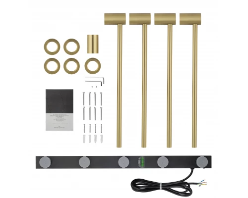 Полотенцесушитель электрический встраиваемый WONZON & WOGHAND HAMBURG, Брашированное золото (WW-AL314-BG)