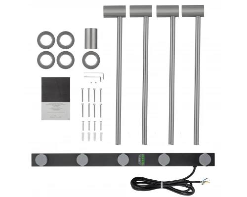 Полотенцесушитель электрический встраиваемый WONZON & WOGHAND HAMBURG, Брашированный никель (WW-AL314-BR)