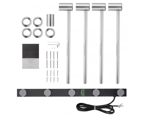 Полотенцесушитель электрический встраиваемый WONZON & WOGHAND HAMBURG, Хром (WW-AL314-CR)
