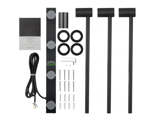 Полотенцесушитель электрический встраиваемый WONZON & WOGHAND HAMBURG, Черный матовый (WW-AL313-MB)