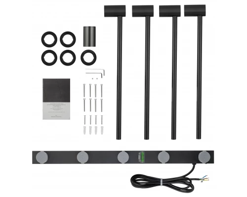 Полотенцесушитель электрический встраиваемый WONZON & WOGHAND HAMBURG, Черный матовый (WW-AL314-MB)