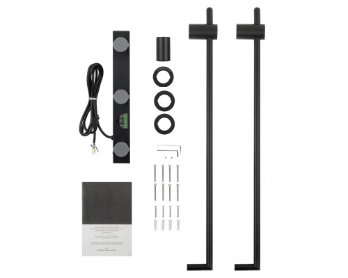 Полотенцесушитель электрический встраиваемый WONZON & WOGHAND LEIPZIG, Черный матовый (WW-AL3621-MB)