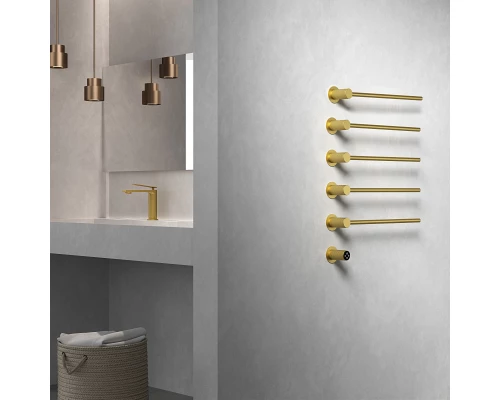 Полотенцесушитель электрический встраиваемый WONZON & WOGHAND MÜNCHEN, Брашированное золото (WW-A355-BG)