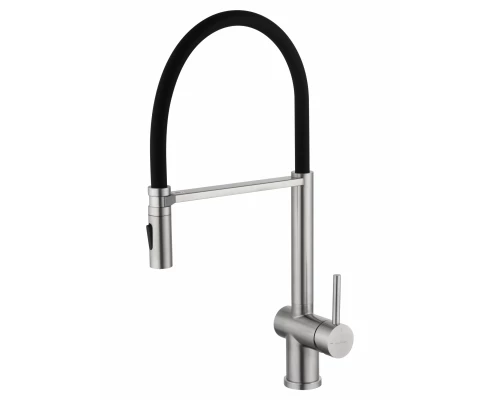 Смеситель для кухни с гибким изливом WONZON & WOGHAND, Брашированный никель (WW-88438003-BN)