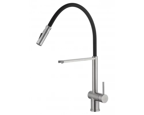 Смеситель для кухни с гибким изливом WONZON & WOGHAND, Брашированный никель (WW-88438003-BN)