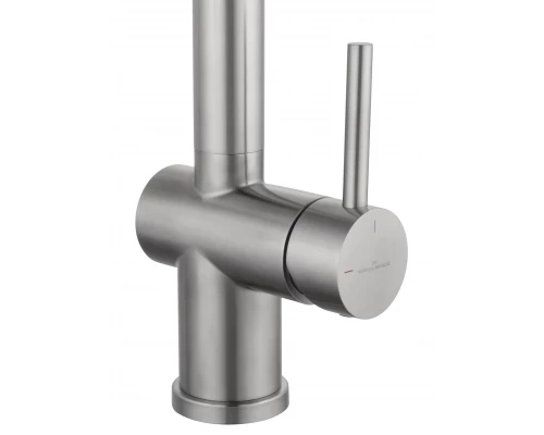 Смеситель для кухни с гибким изливом WONZON & WOGHAND, Брашированный никель (WW-88438003-BN)